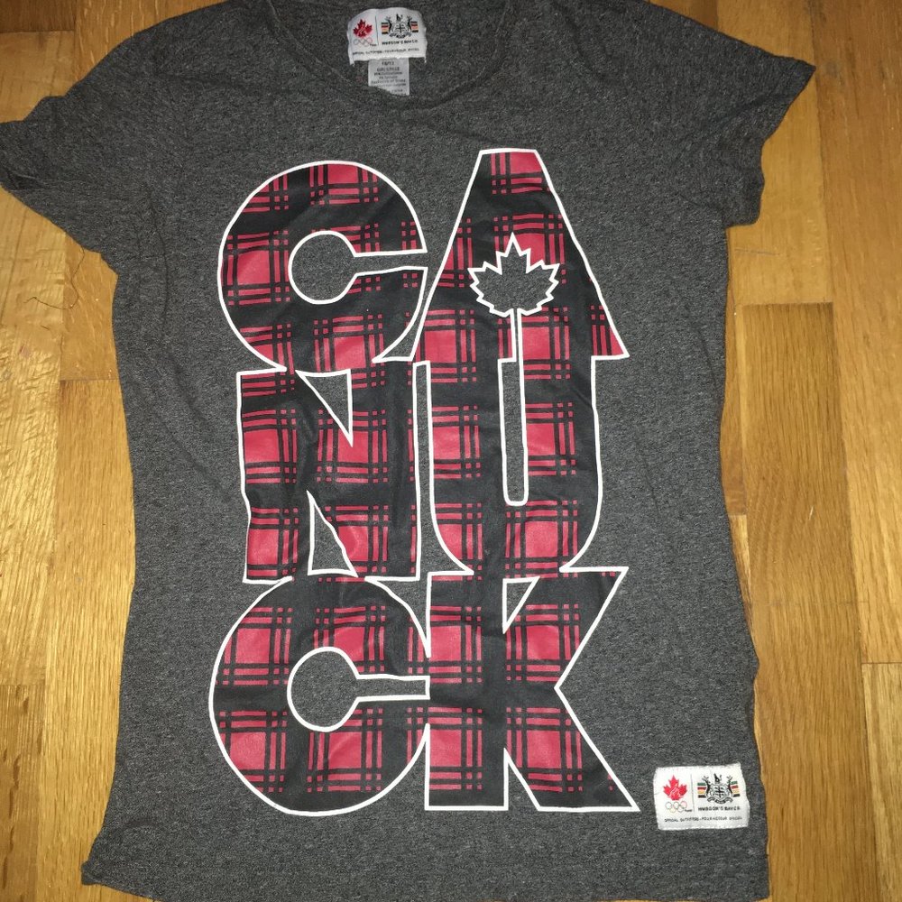 Charcoal Gray Canuck Olympics Tee Shirt